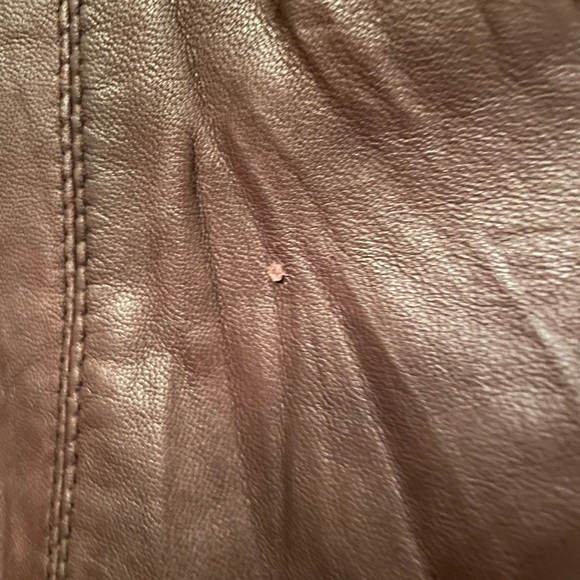 Genuine Leather Brown Moto Jacket - Picture 7 of 10